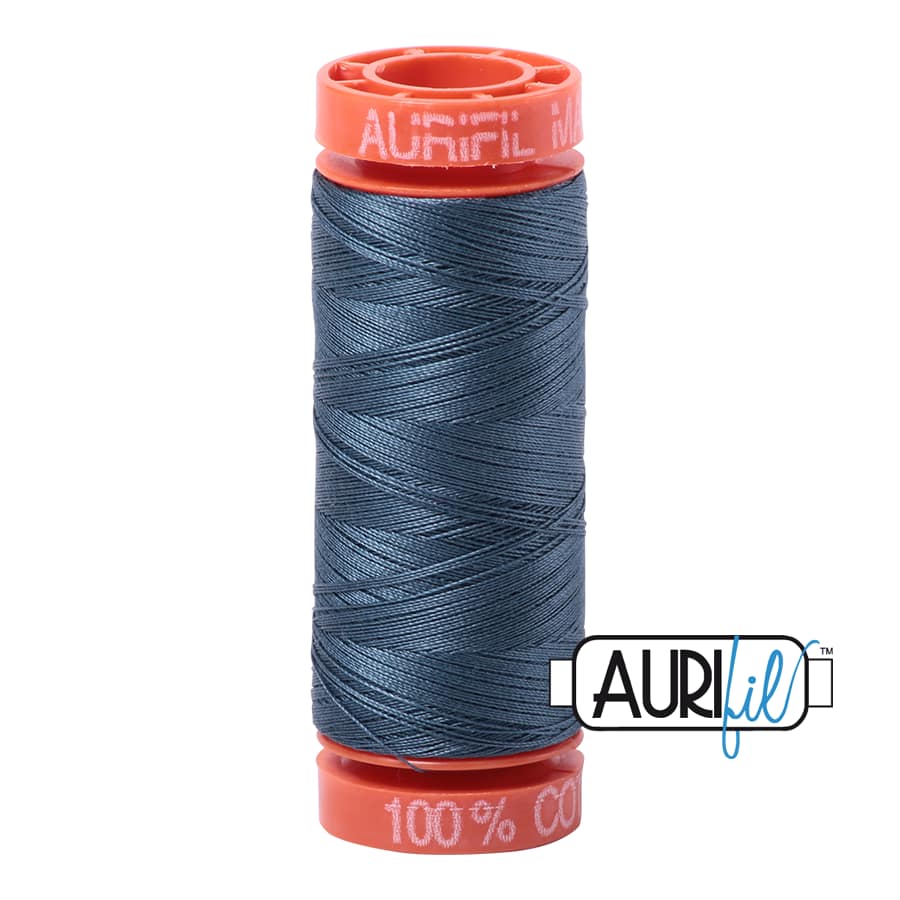 50wt Cotton Thread in 1310 Medium Grey by Aurifil - Image 2