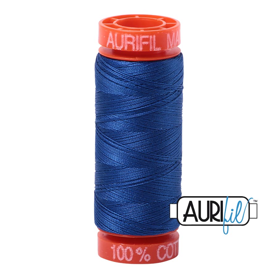50wt Cotton Thread in 2735 Medium Blue by Aurifil - Image 2