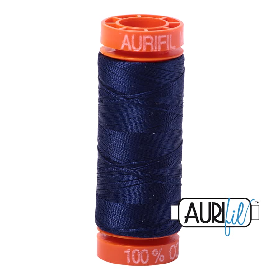50wt Cotton Thread in 2745 Midnight by Aurifil - Image 2