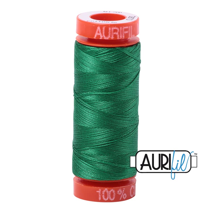 50wt Cotton Thread in 2870 Green by Aurifil - Image 2