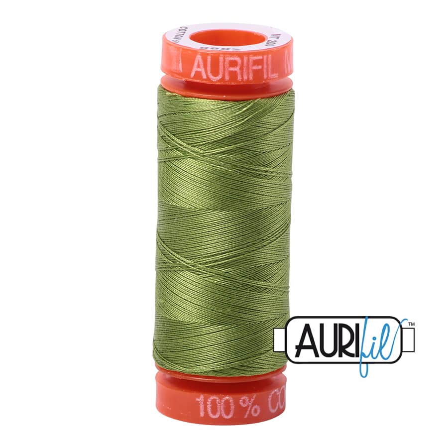 50wt Cotton Thread in 2888 Fern Green by Aurifil - Image 2