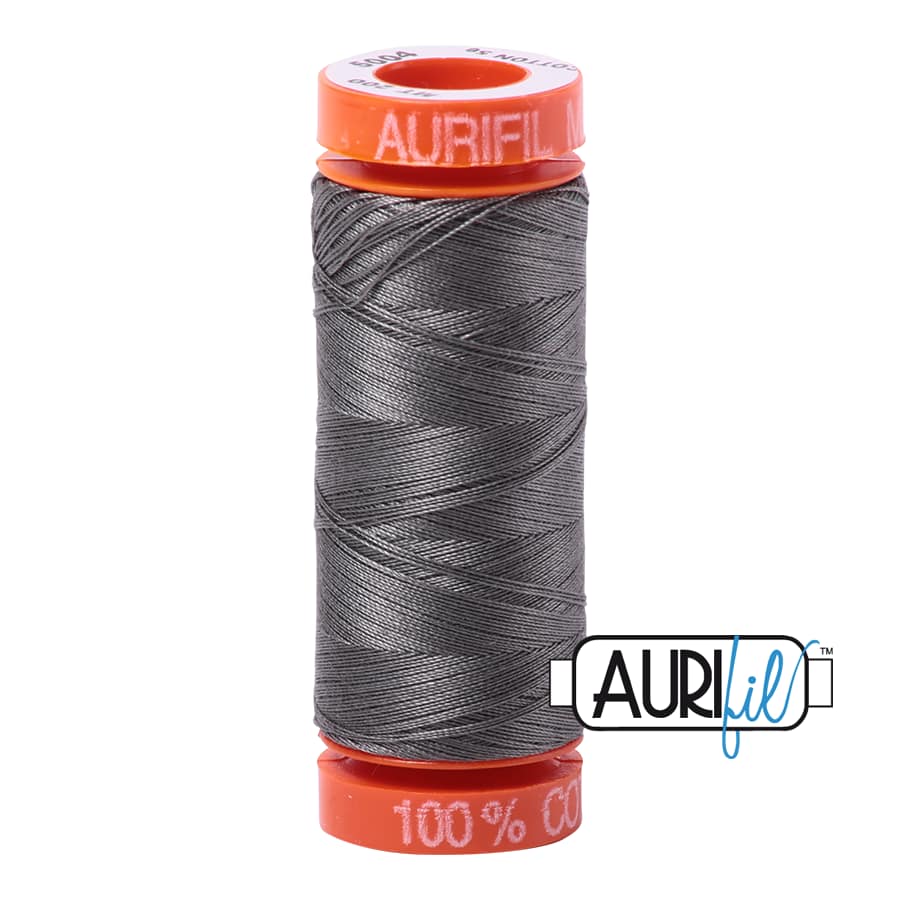 50wt Cotton Thread in 5004 Grey Smoke by Aurifil - Image 2