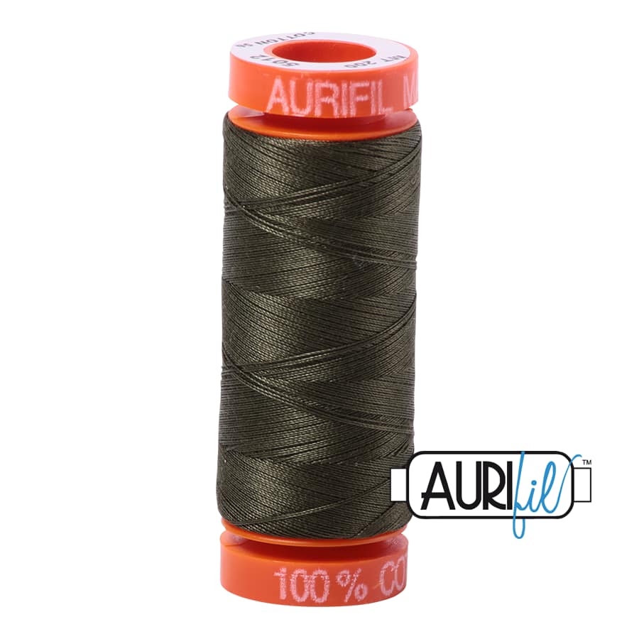 50wt Cotton Thread in 5012 Dark Green by Aurifil - Image 2