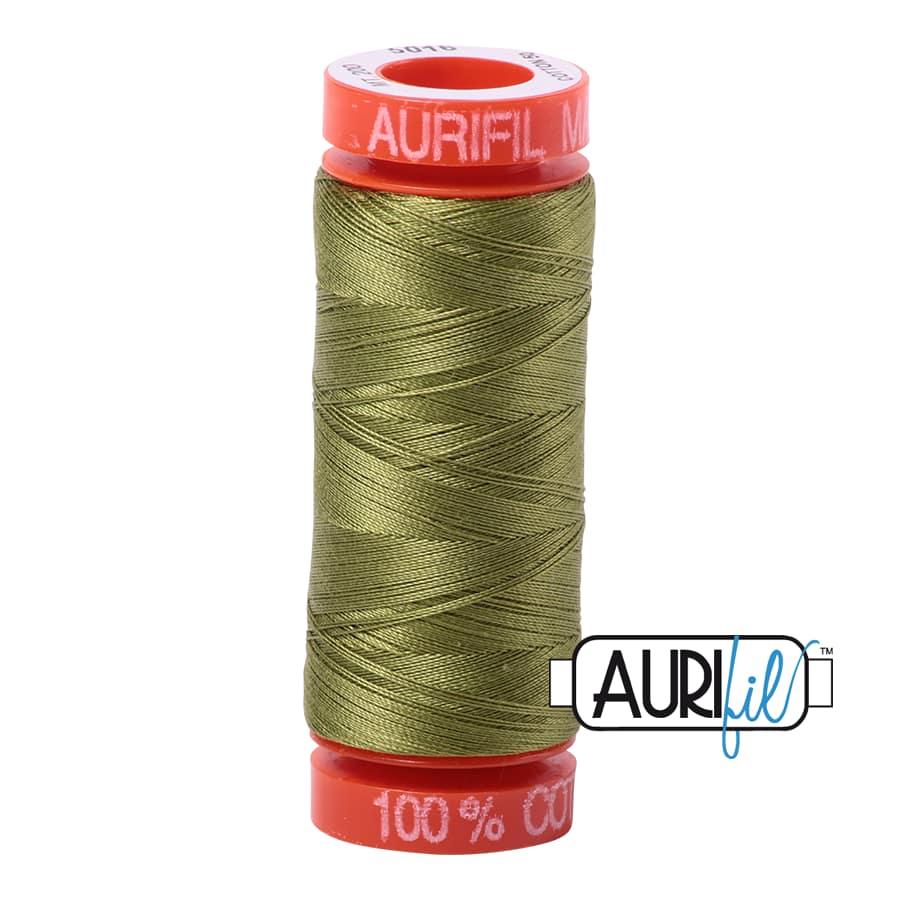50wt Cotton Thread in 5016 Olive Green by Aurifil - Image 2