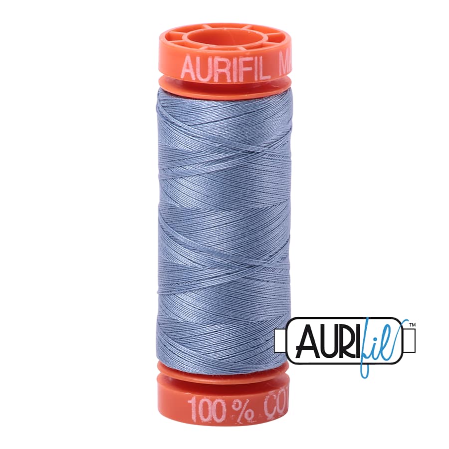 50wt Cotton Thread in 6720 Slate by Aurifil - Image 2