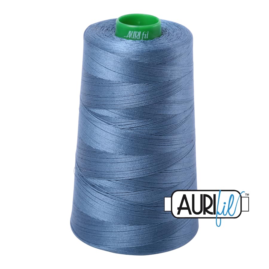 40wt Cotton Thread in 1126 Blue Grey by Aurifil - Image 3