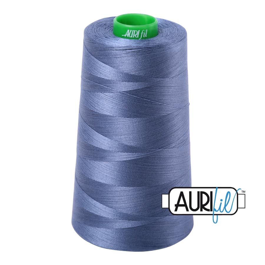 40wt Cotton Thread in 1248 Dark Grey Blue by Aurifil - Image 3