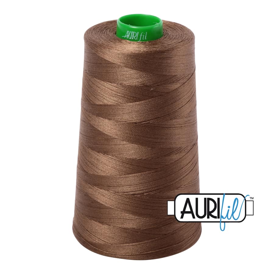 40wt Cotton Thread in 1318 Dark Sandstone by Aurifil - Image 3