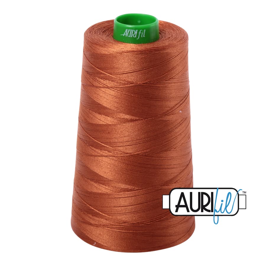 40wt Cotton Thread in 2155 Cinnamon by Aurifil - Image 3