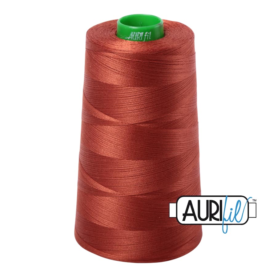 40wt Cotton Thread in 2350 Copper by Aurifil - Image 3