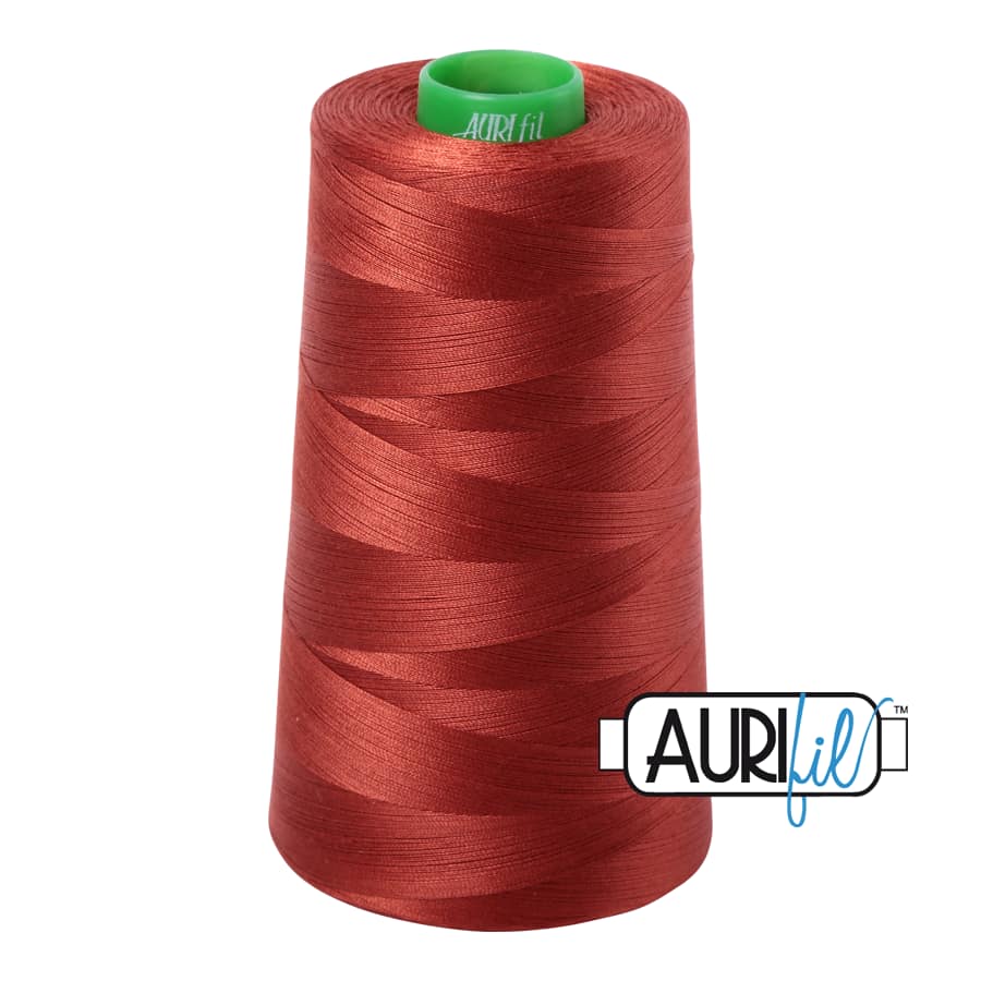 40wt Cotton Thread in 2385 Terracotta by Aurifil - Image 3