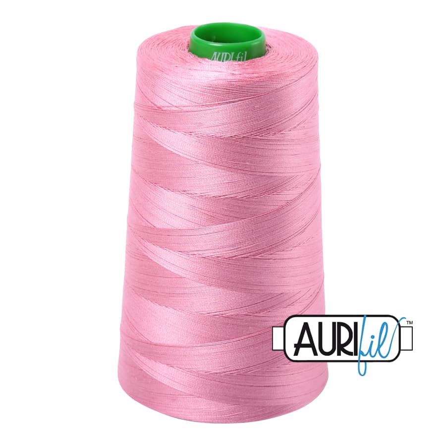 40wt Cotton Thread in 2430 Antique Rose by Aurifil - Image 3