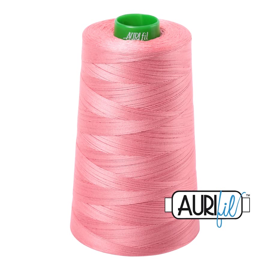 40wt Cotton Thread in 2435 Peachy Pink by Aurifil - Image 3