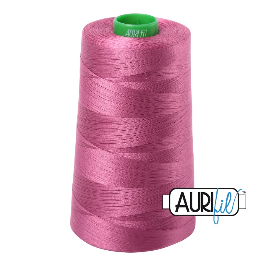 40wt Cotton Thread in 2450 Rose by Aurifil - Image 3
