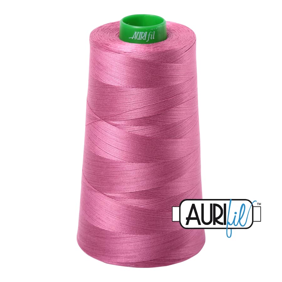 40wt Cotton Thread in 2452 Dusty Rose by Aurifil - Image 3