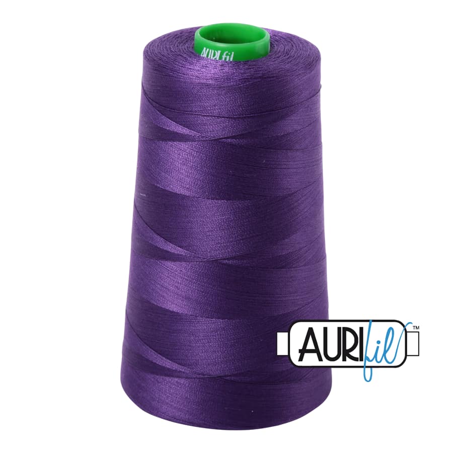 40wt Cotton Thread in 4225 Eggplant by Aurifil - Image 3