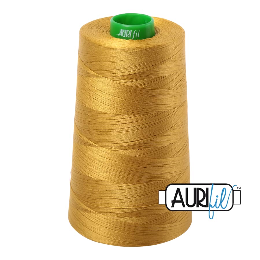 40wt Cotton Thread in 5022 Mustard by Aurifil - Image 3