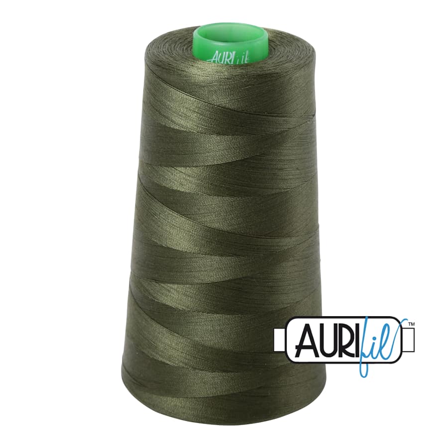 40wt Cotton Thread in 5023 Medium Green by Aurifil - Image 3
