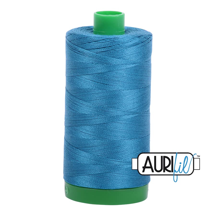 40wt Cotton Thread in 1125 Medium Teal by Aurifil