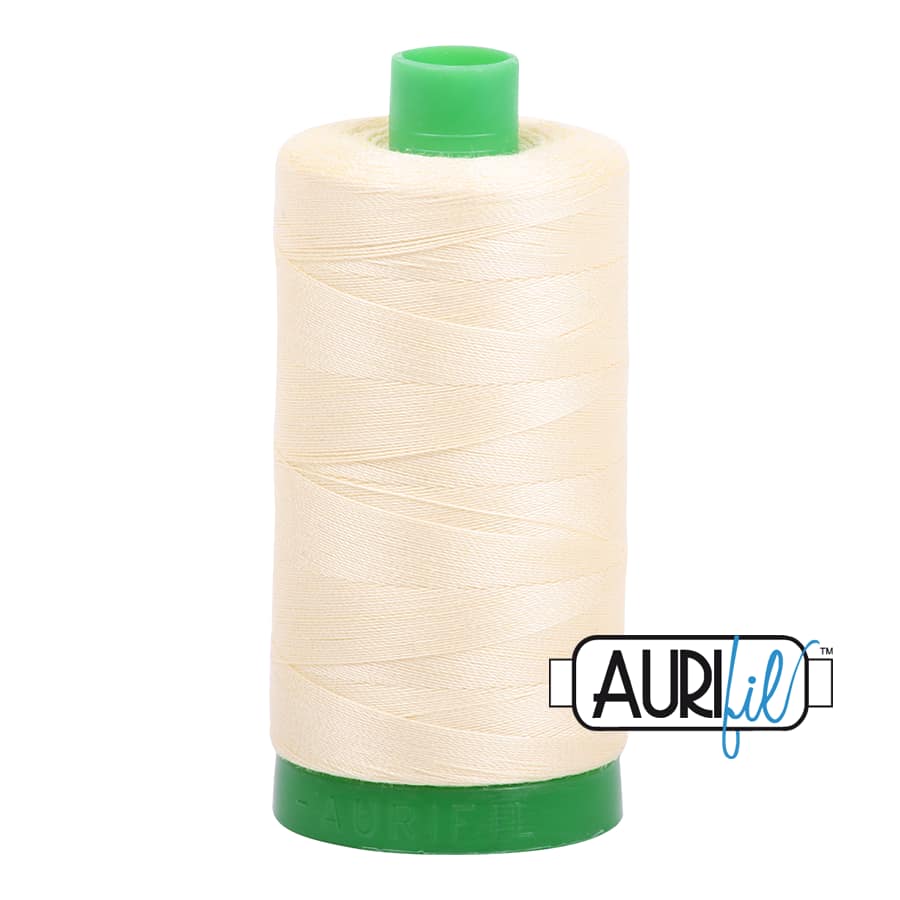40wt Cotton Thread in 2110 Light Lemon by Aurifil