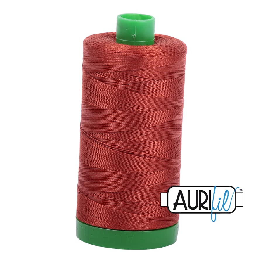 40wt Cotton Thread in 2385 Terracotta by Aurifil
