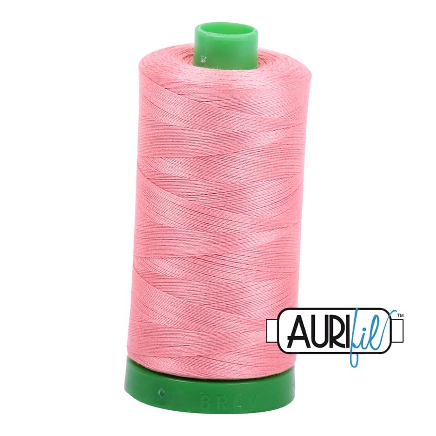 40wt Cotton Thread in 2435 Peachy Pink by Aurifil