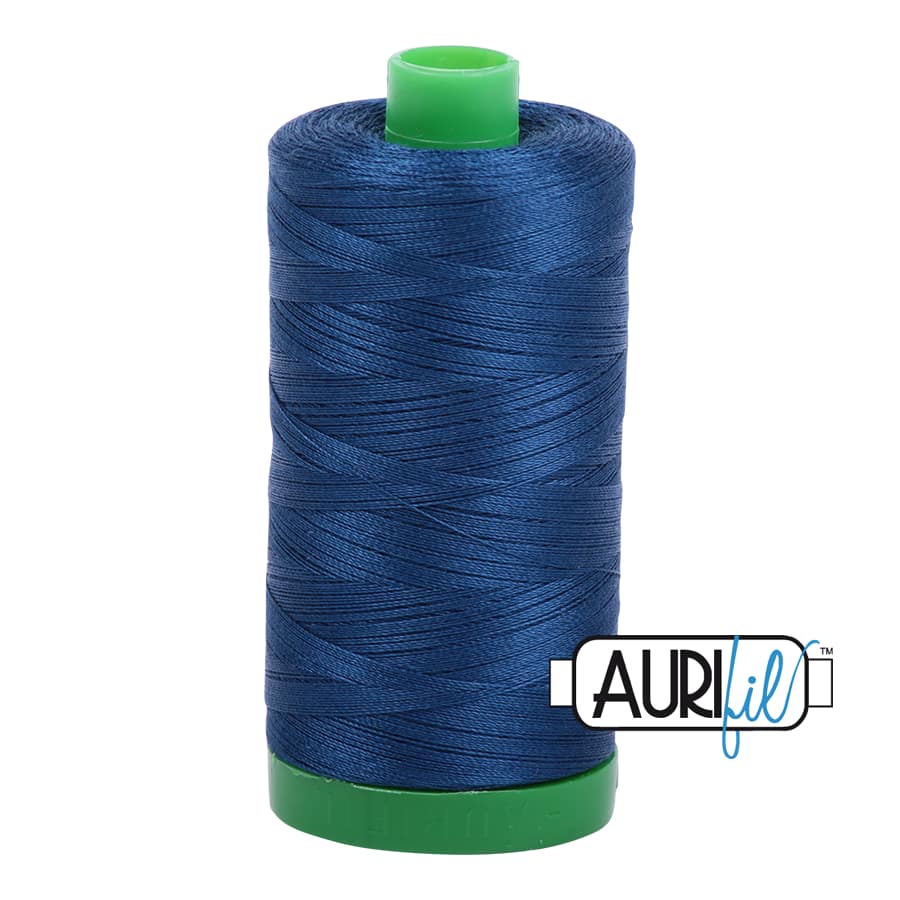 40wt Cotton Thread in 2783 Medium Delft Blue by Aurifil