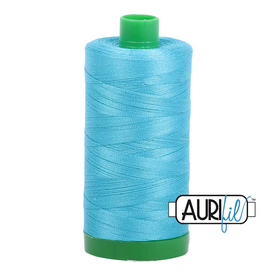 40wt Cotton Thread in 5005 Bright Turquoise by Aurifil