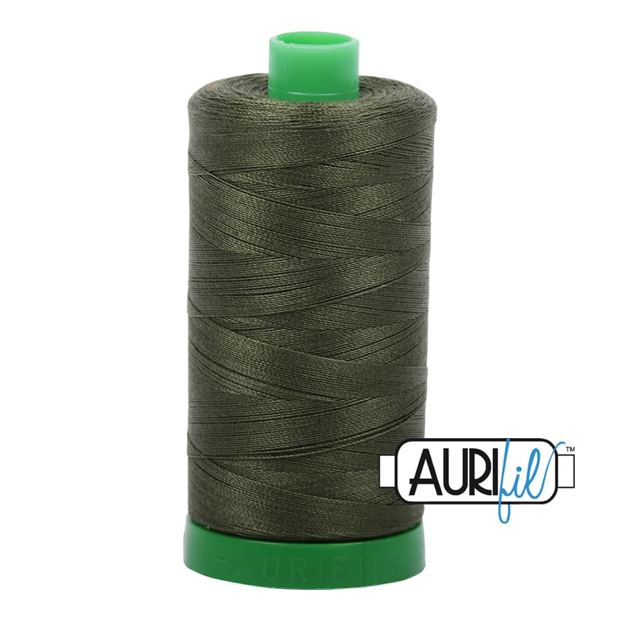 40wt Cotton Thread in 5023 Medium Green by Aurifil