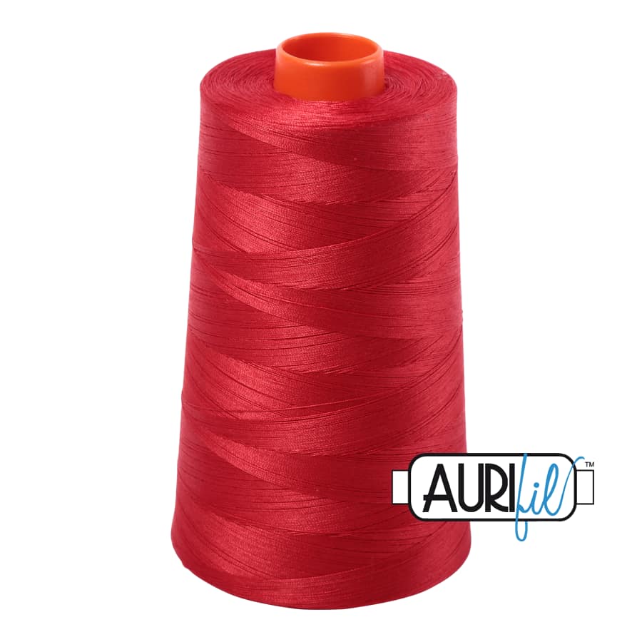 50wt Cotton Thread in 2265 Lobster Red by Aurifil - Image 3