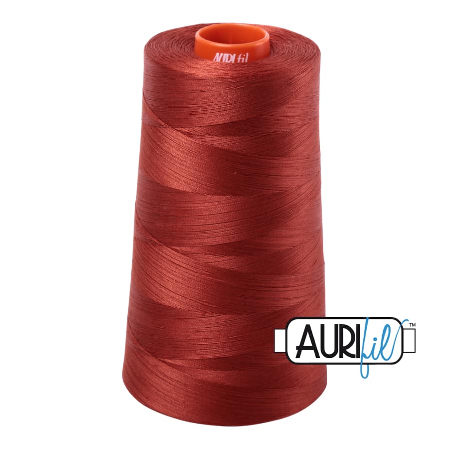 50wt Cotton Thread in 2385 Terracotta by Aurifil - Image 3