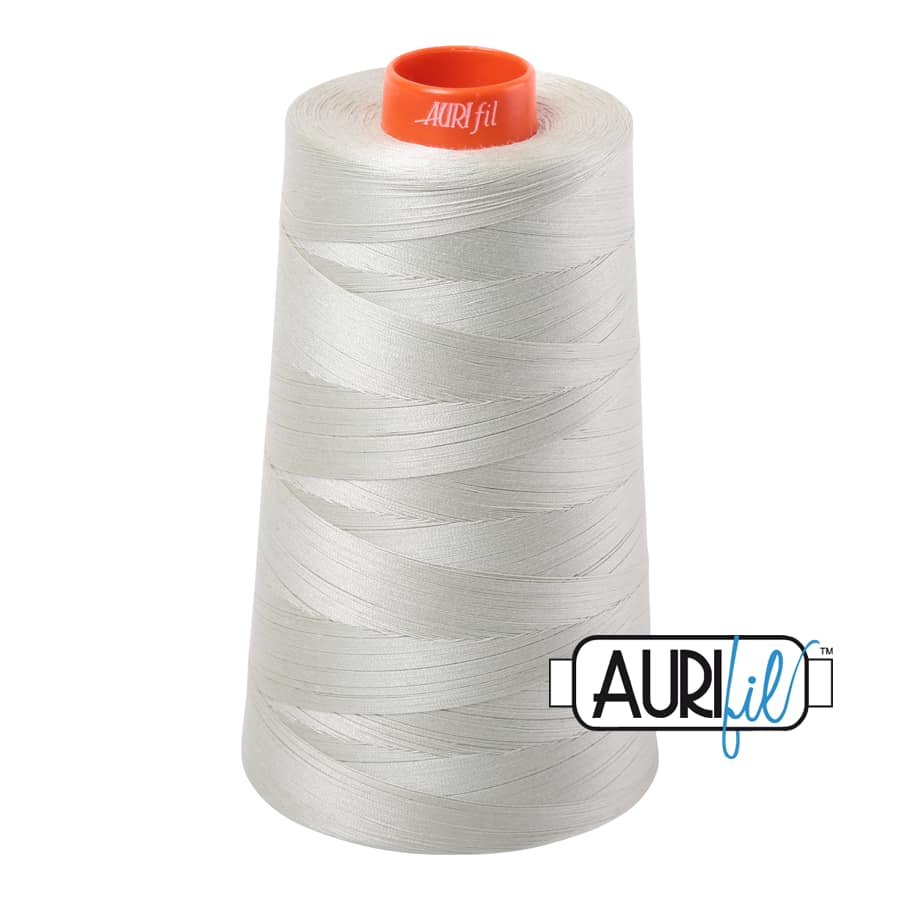 50wt Cotton Thread in 2843 Light Grey Green by Aurifil - Image 3