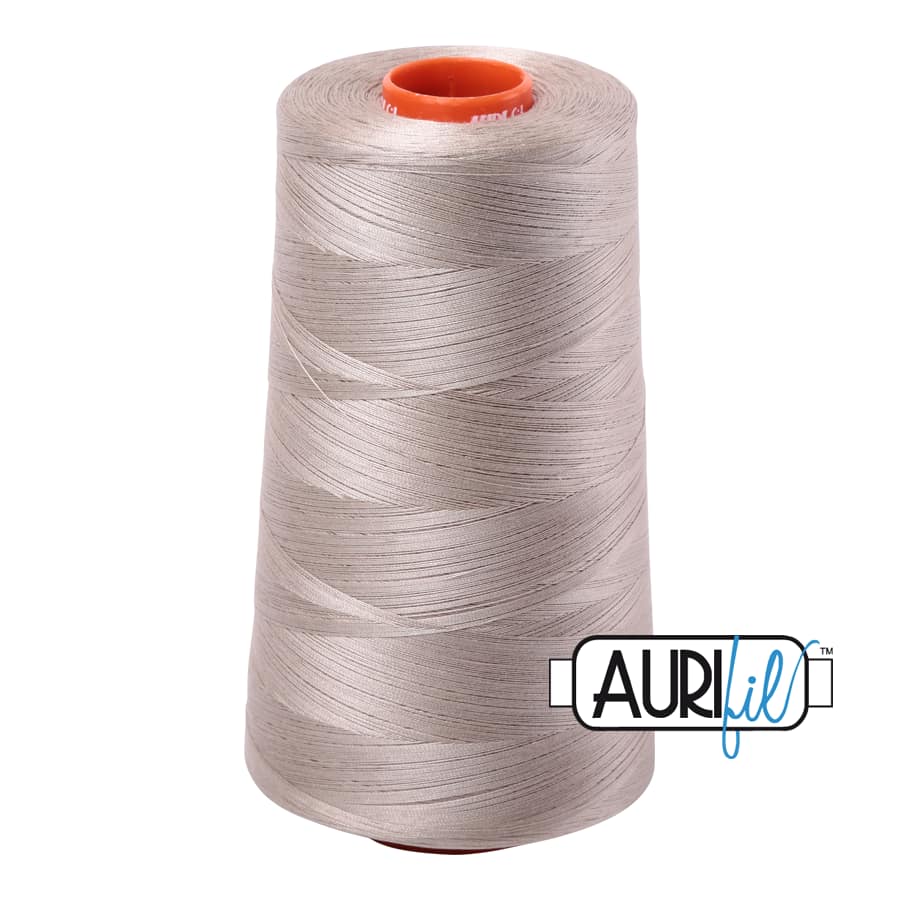 50wt Cotton Thread in 5011 Rope Beige by Aurifil - Image 3