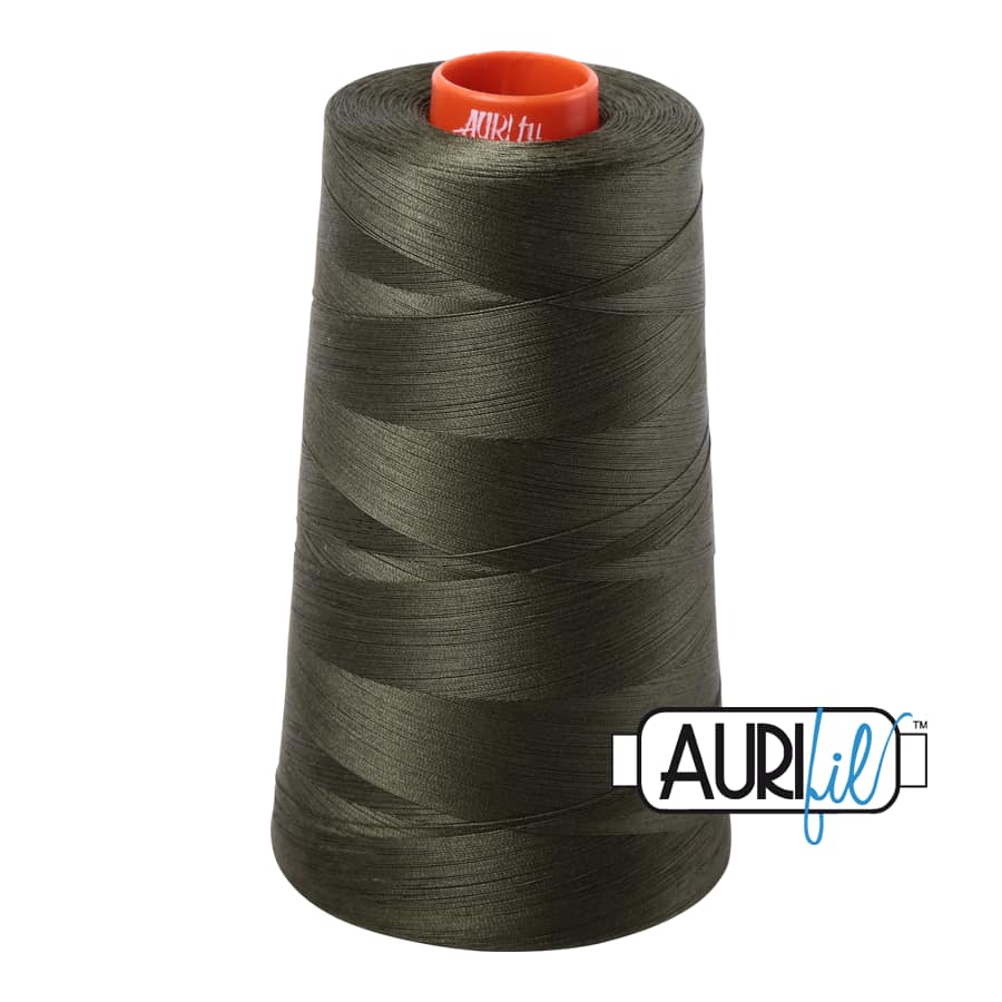 50wt Cotton Thread in 5012 Dark Green by Aurifil - Image 3