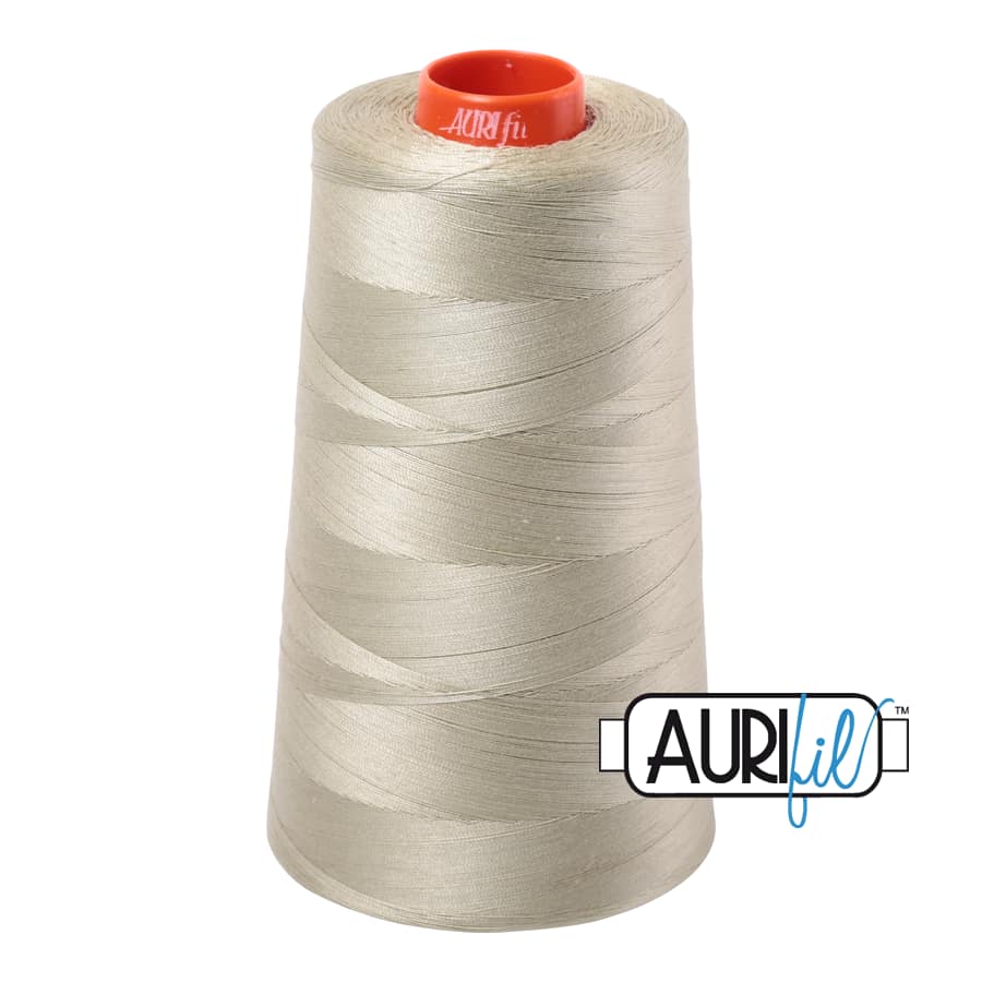 50wt Cotton Thread in 5020 Light Military Green by Aurifil - Image 3