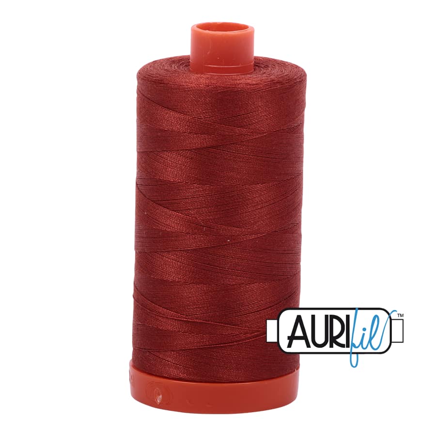 50wt Cotton Thread in 2385 Terracotta by Aurifil
