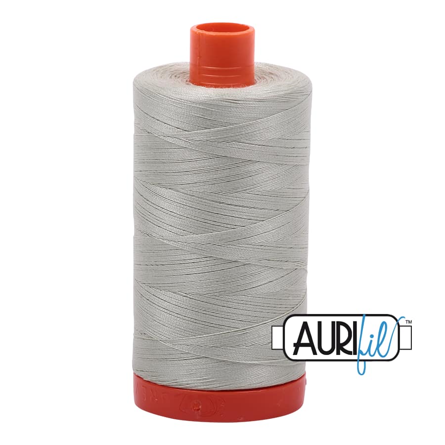 50wt Cotton Thread in 2843 Light Grey Green by Aurifil