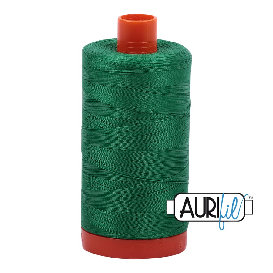 50wt Cotton Thread in 2870 Green by Aurifil