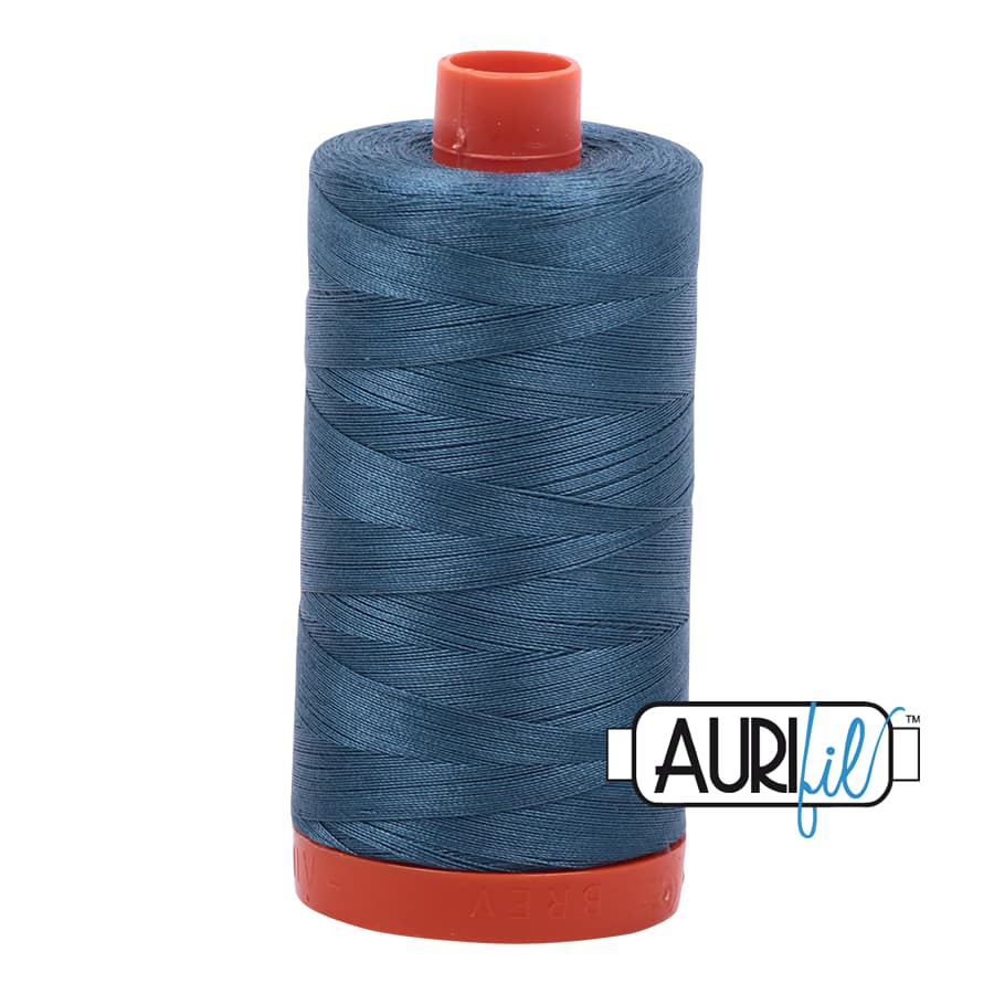 50wt Cotton Thread in 4644 Smoke Blue by Aurifil