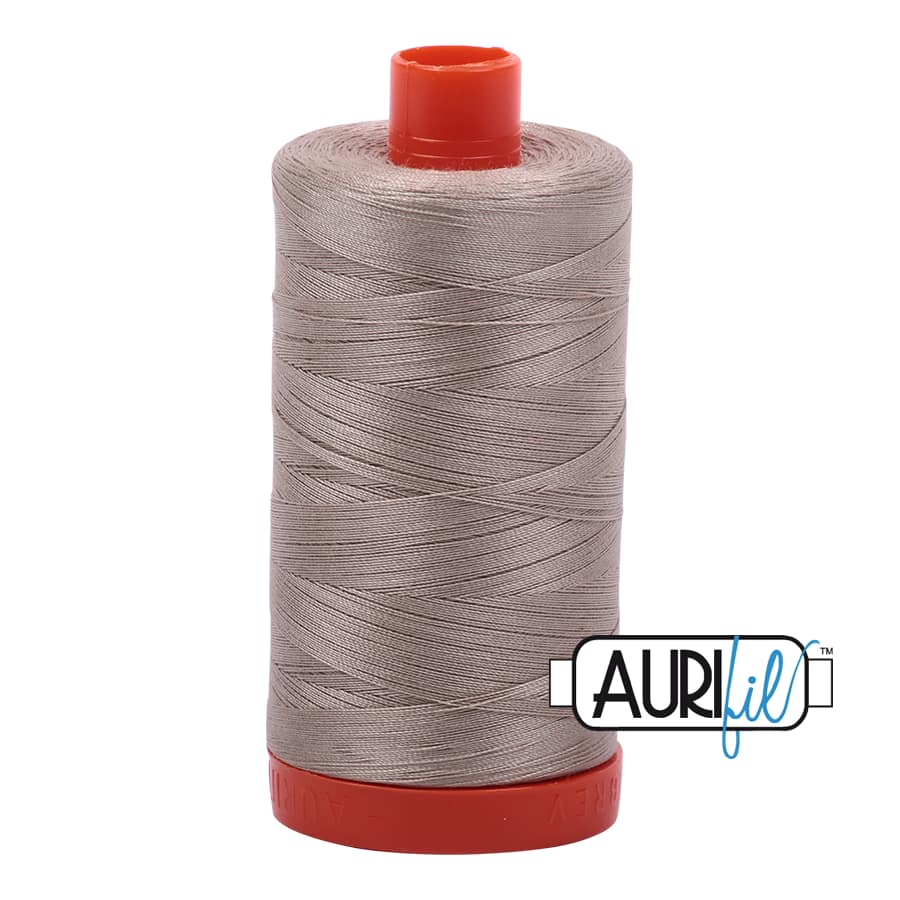 50wt Cotton Thread in 5011 Rope Beige by Aurifil