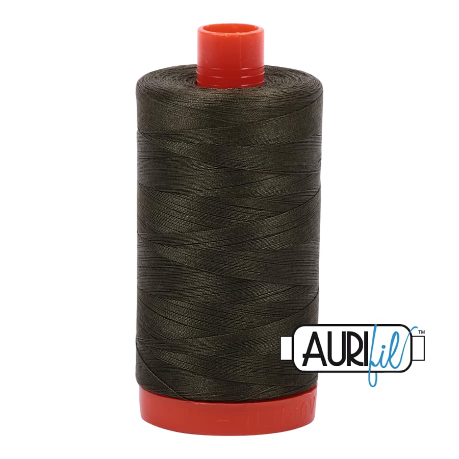 50wt Cotton Thread in 5012 Dark Green by Aurifil