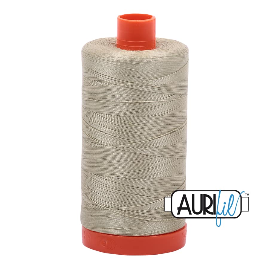50wt Cotton Thread in 5020 Light Military Green by Aurifil