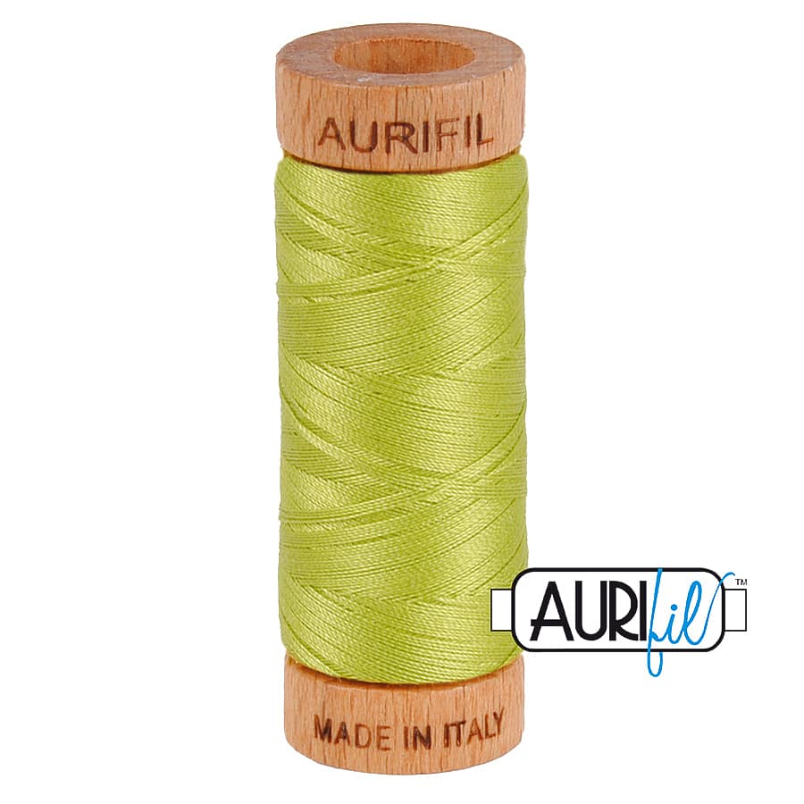80wt Cotton Thread in 1231 Spring Green by Aurifil
