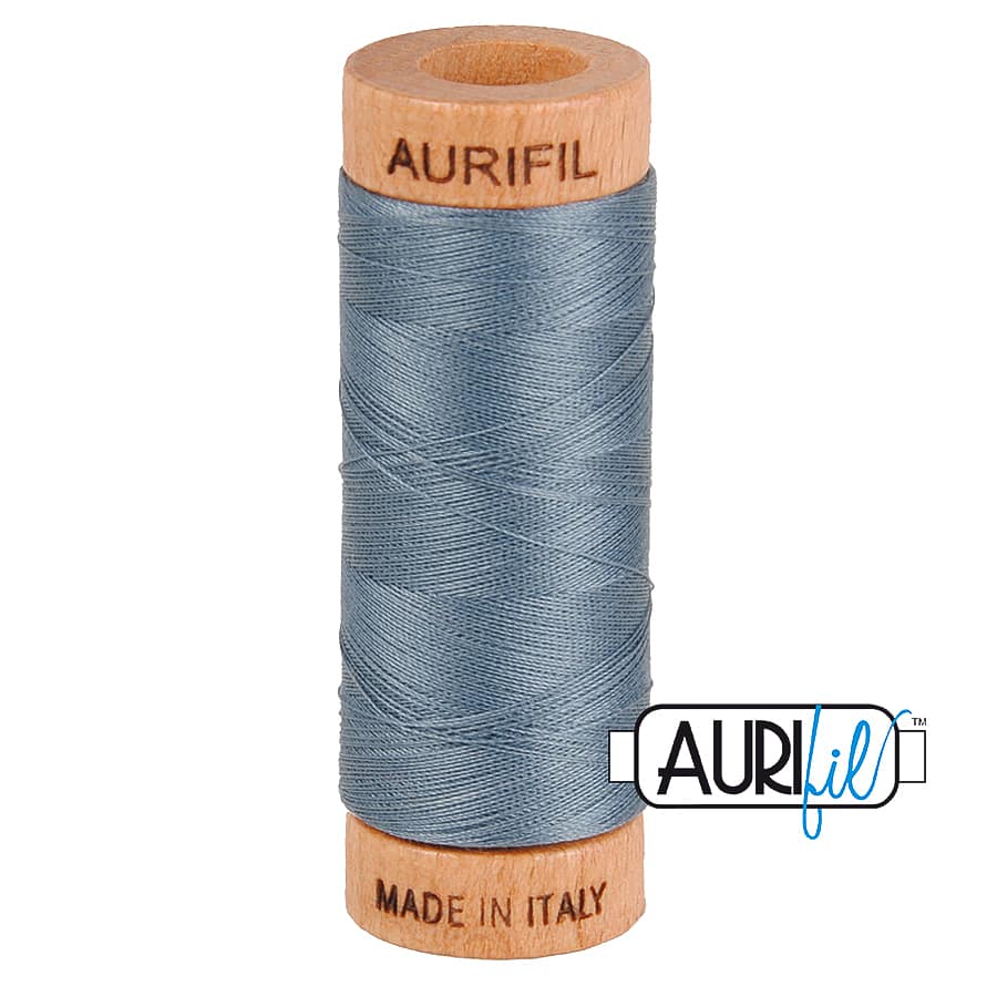 80wt Cotton Thread in 1246 Dark Grey by Aurifil