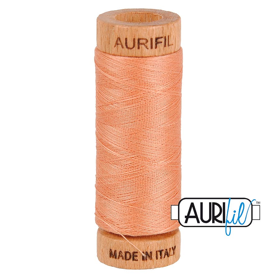 80wt Cotton Thread in 2215 Peach by Aurifil