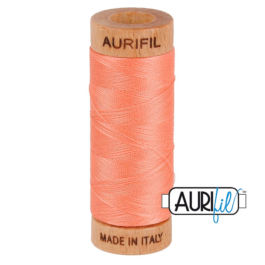 80wt Cotton Thread in 2220 Light Salmon by Aurifil