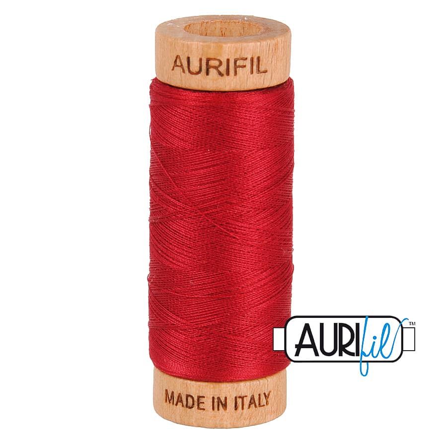 80wt Cotton Thread in 2260 Red Wine by Aurifil