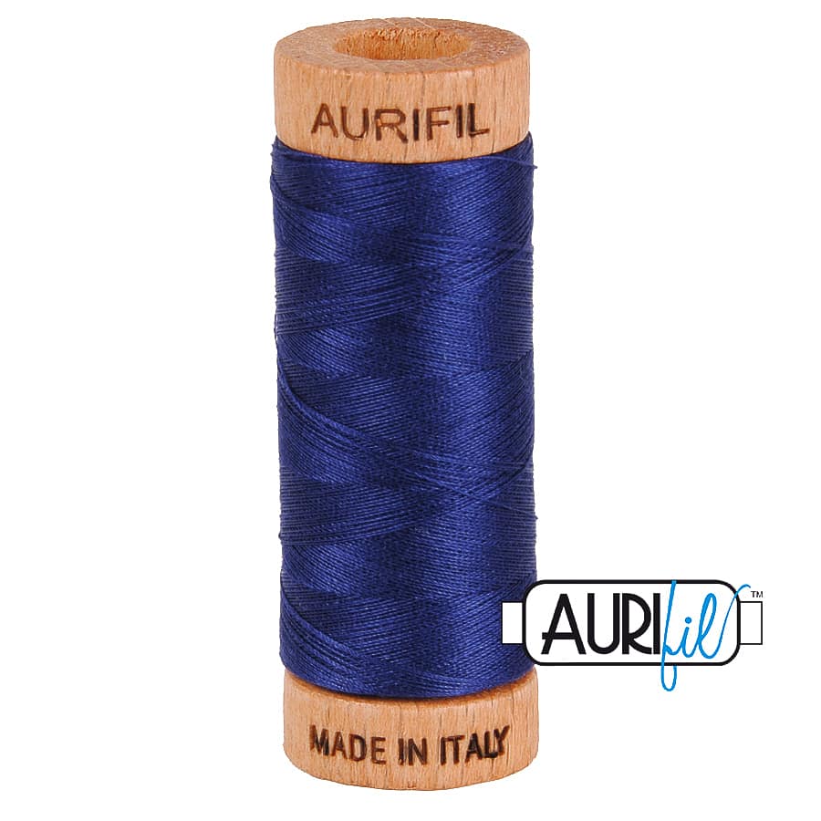 80wt Cotton Thread in 2745 Midnight by Aurifil