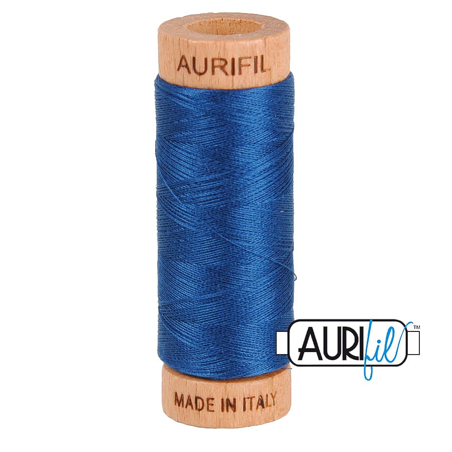 80wt Cotton Thread in 2783 Medium Delft Blue by Aurifil