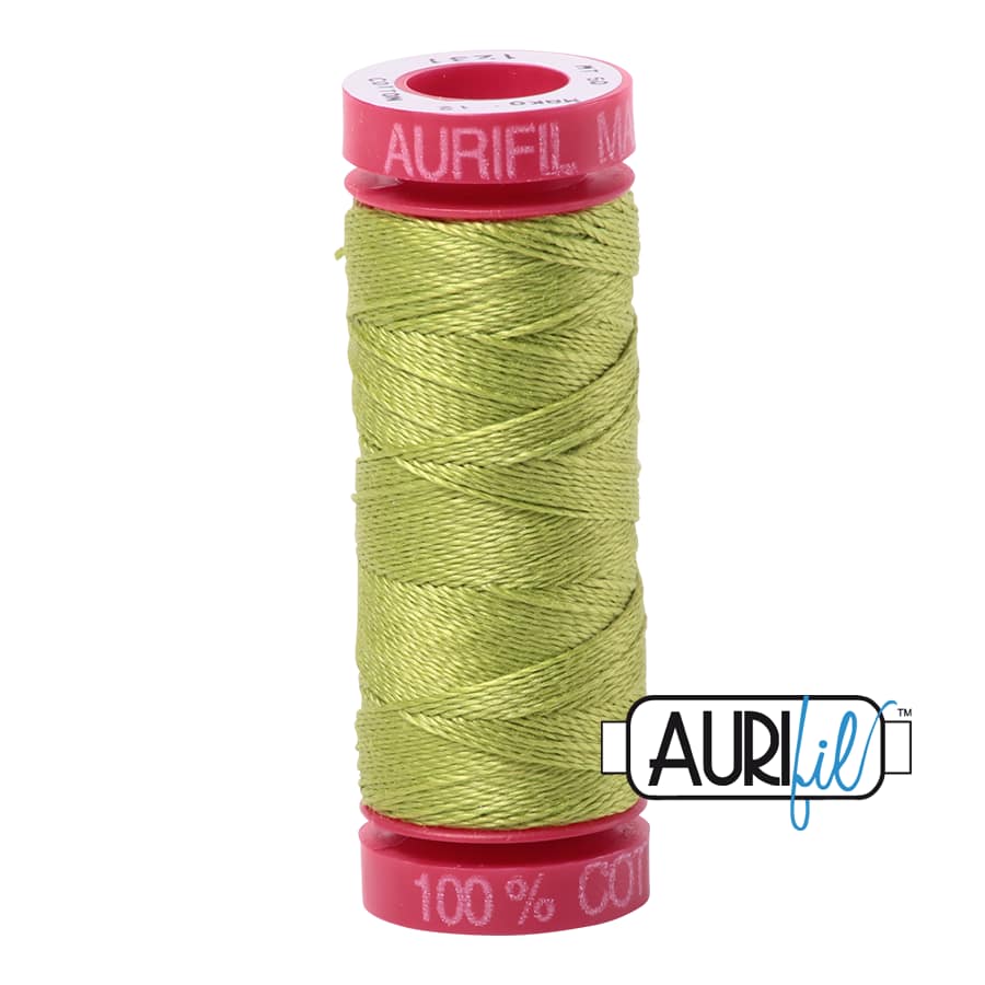 12wt Cotton Thread in 1231 Spring Green by Aurifil - Image 2